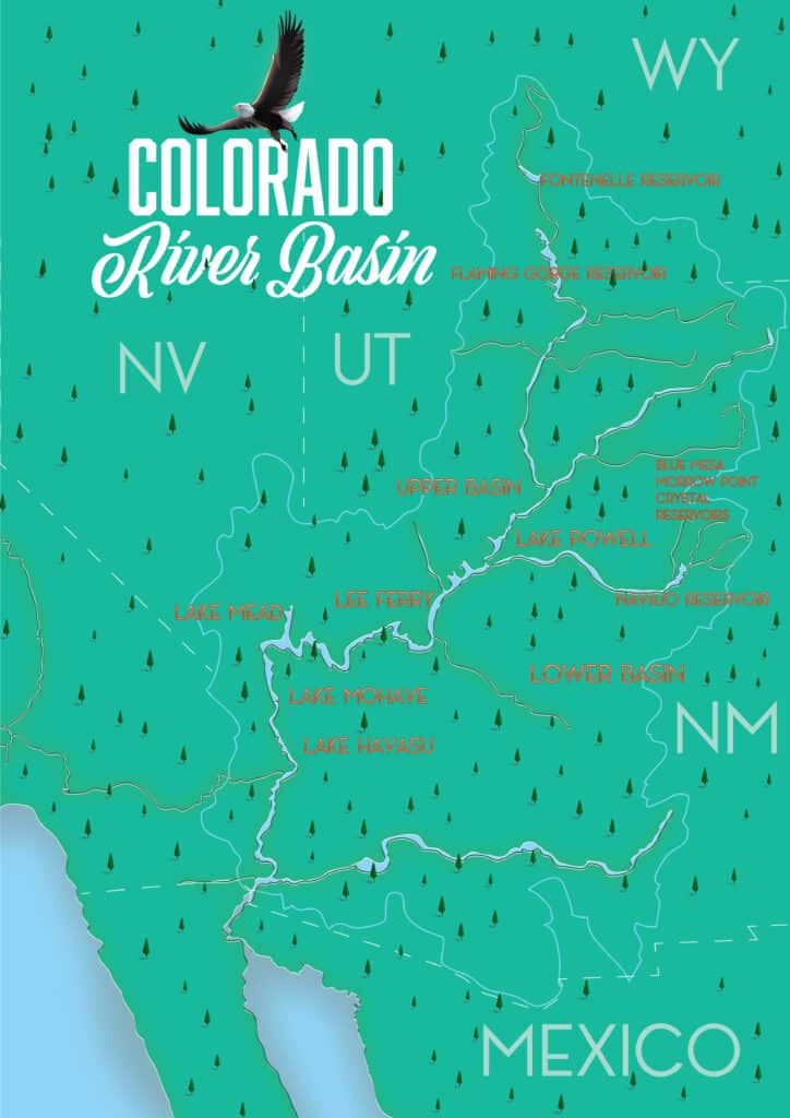 Colorado River Basin vintage map