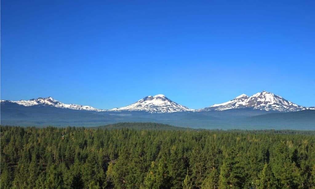 Three Sisters Mountains in Oregon, United States